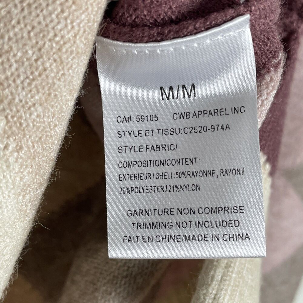 Charlie B Zig Zag Diamonds Sweater Powder Size M - Picture 4 of 4